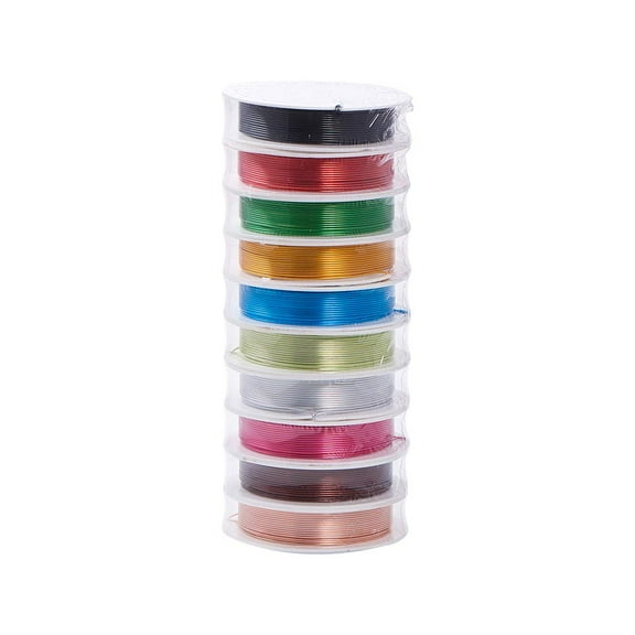 10 Rolls Aluminum Wire 160 FT 10 Colors Jewelry Wire Craft 0.8mm/20 Gauge Beading Wire Flexible Floral Colored Aluminum Craft Wire