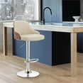 thumbnail image 3 of Arizona 30" Bar Height Bar Stool in Charcoal Faux Leather and Brushed Stainless Steel Finish, 3 of 10
