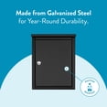 thumbnail image 5 of Architectural Mailboxes Chelsea™ Locking, Vertical Wall-Mounted Mailbox for Outside, Metal Galvanized Steel Small Mail box with Lock and Key Drop Box, Black, 5 of 7