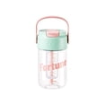 thumbnail image 2 of AuroraX Summer Floral Straw Cup Large Capacity Plastic Tumbler Leakproof BPA Free Portable with Lid 600ml ShatterProof Straw Cup Green, 2 of 6