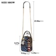 thumbnail image 2 of FORMRS Crossbody Bag for Women Quilted Travel Shoulder Cell Phone Purse with Chain Strap Handbag, Eagle Flag Pattern, 2 of 7