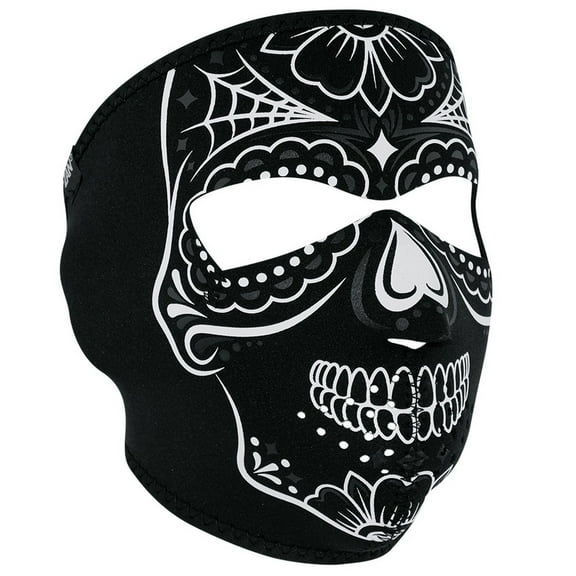 Zan Headgear Full Face Mask Calavera (OSFM, Black Calavera)