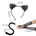 thumbnail image 5 of 5Pcs Black for Cat Costume Set for Cat Ears Headband Tail Necklace for Cosplay, 5 of 5
