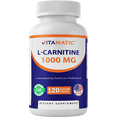 thumbnail image 2 of (3 pack) Vitamatic L-Carntitine Fumarate 1000 mg - 120 Vegetable Capsules, 2 of 11
