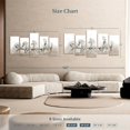 thumbnail image 3 of Elephant Stock Arabian Horses Wall Art - Horizontal Multi Panel Canvas - Living Room Wall Decor - Animal Multi Panel - White And Gray Decor - 66" x 33", 3 of 4