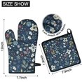 thumbnail image 6 of Pioneer Flower Floral Print Pattern Kitchen Oven Mitt and Pot Holder Sets 2 Pcs for Baking, Cooking and Grilling, Heat Resistant Up To 392 °F, 6 of 7