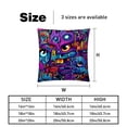 thumbnail image 5 of Graffiti Covers Inserts with Unique Patterns - Set of 2 Chair Pillow Covers, Available in 16x16, 18x18, 20x20 Inches for Any Occasion, 5 of 6