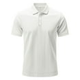 thumbnail image 2 of Alivor Mens Casual Polo Shirt Short Sleeves Ribbed Top S-XXXL, 2 of 5