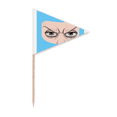 thumbnail image 1 of Serious Solemn Majesty Face Toothpick Triangle Cupcake Toppers Flag, 1 of 3