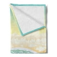 thumbnail image 2 of Tropical Soft Flannel Fleece Blanket, Jellyfish in the Ocean by Palm Tree Island Exotic Cloudy Seascape Season Scenery, Cozy Plush for Indoor and Outdoor Use, 50" x 60", Multicolor, by Ambesonne, 2 of 5