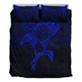 thumbnail image 3 of Juego de Cama Vikingo Raven Vegvisir Tattoo Versión Azul Juego de Cama RLT12, 3 of 5