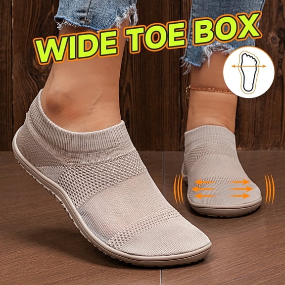 Sosenfer Ultra-Light Zero Drop Barefoot Sneakers - Women's Wide Toe Walking Sock Shoes
