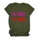 thumbnail image 2 of Camiseta de manga corta con estampado de letras informal para mujer Fridja  hjk1639, 2 of 7