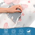thumbnail image 4 of Yayeee Kitchen Valance Rod Pocket 54" x 18" Living Room Window Curtain, Cute Elephant, 4 of 6
