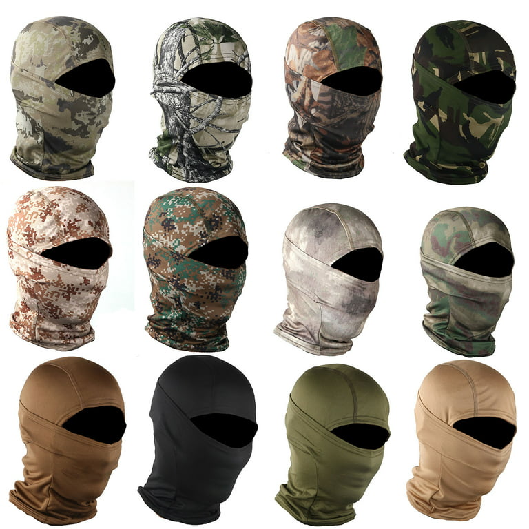  6 Pieces Balaclava Face Mask Motorcycle Windproof Camouflage Fishing  Face Cover UV Protection