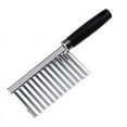 thumbnail image 2 of Stainless Steel Crinkle Cutter Knife with Wavy Blade, Handheld Vegetable Slicer for Potatoes, Radishes and More, Easy-Clean Hanging Handle, 2 of 9