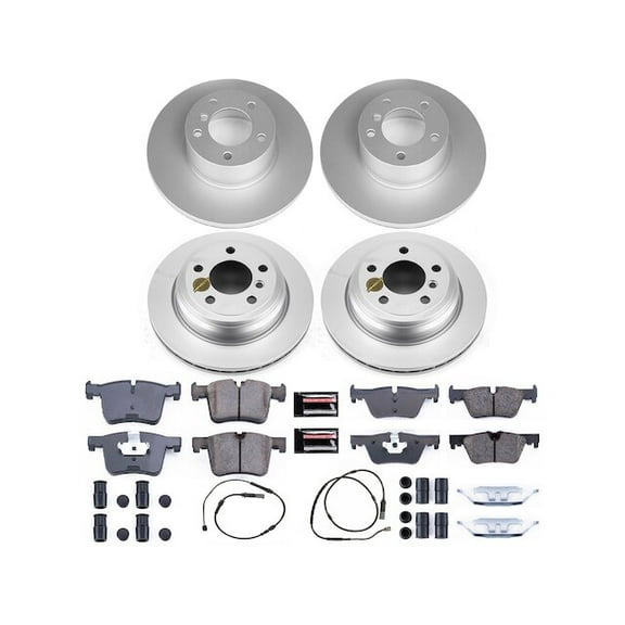 Front and Rear Brake Pad and Rotor Kit - Compatible with 2015 - 2016 BMW 428i xDrive Gran Coupe