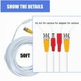 thumbnail image 4 of FITE ON 50ft White Video Power BNC Cable Cord Lead Wires Replacement for Zosi CCTV DVR Security Cameras, 4 of 5