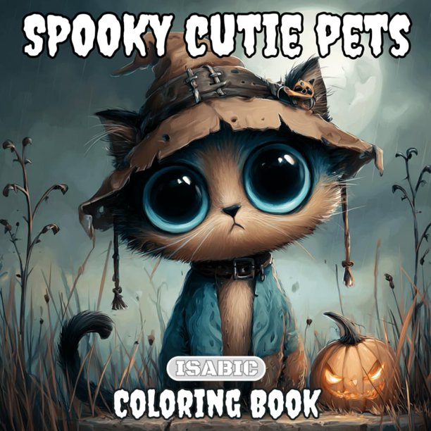 Libro para Colorear Independiente: Mascotas Encantadoras y Espeluznantes