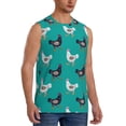thumbnail image 2 of Uemuo Funny Chicken Pattern Men's Sleeveless T-Shirt,Muscle Athletic Tank Top, Moisture-wicking Quick-dry Breathable Classic Tee Top for Gym Run Outdoor Sports-XX-Large, 2 of 8