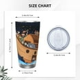 thumbnail image 4 of Susaid Ocean Scene with Noah's Ark Print 20oz Car Cup,Insulated Coffee Cup Fully Spill Proof Travel Coffee Mug, Stainless Steel Tumbler for Work Home Outdoor Car-Without Straw, 4 of 8
