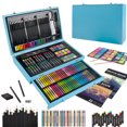 thumbnail image 1 of KINSPORY 148 Pack Deluxe Art Supplies, Deluxe Wooden Art Set Crafts Drawing Painting Coloring Kit, Coloring Book, Sketch Pad, Gift for Artist Beginners Kids Girls Boys（blue）, 1 of 7