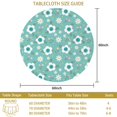 thumbnail image 3 of Pioneer Flower Floral Print Pattern Round Tablecloth 60 X 60 Inch, Wrinkle Resistant Wipeable Table Cloth for Kitchen Dining Picnic Patio Party, 3 of 6