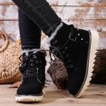 thumbnail image 6 of LIJCC Snow Boots for Women Faux Furry Lined Ankle Booties Fall Winter Short Boots Low Heel Suede Leather Lace Up Boots Casual Comfort Slip on Wide Width Ladies Boots, 6 of 7