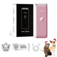 thumbnail image 1 of Professional Dog Grooming Kit - Low Noise, Waterproof, USB Rechargeable - Safe Ceramic Blade - Perfect Gift for Dogs and Cats (Pink), 1 of 4