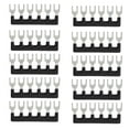 thumbnail image 1 of 10x Type Fourche Pré-Isolée Barrière de Blocage 6 Fentes Noir, 1 of 8