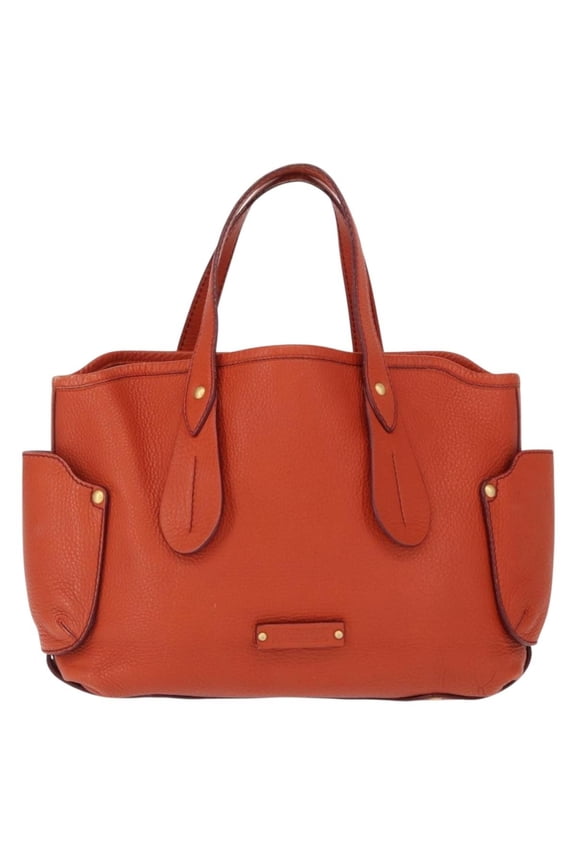Pre-Owned Salvatore Ferragamo Vintage Tote Bag Leather Orange Leather Tote Bag Bag
