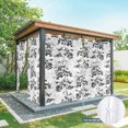 thumbnail image 6 of Black Gray Fruit Outdoor Curtains for Patio Waterproof,Windproof Privacy Curtains with Weighted Bottom,Vintage Plant Nature Botanical Flower Outside Drapes for Picnic Garage Yard 54"x84" 2 Panel, 6 of 8