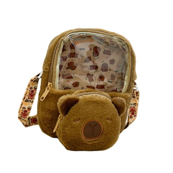 Spacious Capybara Backpack Fashion Plush School Bag For Books And Essential