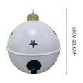 thumbnail image 3 of Surpdew Giant Inflatable Christmas Balls, 24In Pvc Jingle Bell Inflatable Ball Large Outdoor Indoor Christmas Inflatable Yard Deco,Oversized Blow Up Balls For Garden Yard Patio Decorations White-1, 3 of 6