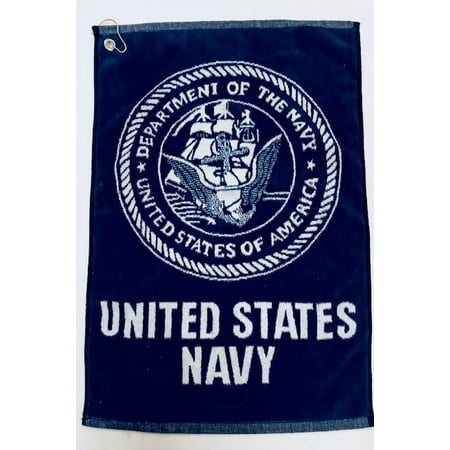 United States Navy Jacquard Golf Towel with Hook and Grommet