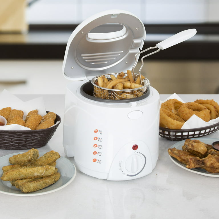 Classic Cuisine Cool Touch 1 Liter Deep Fryer-Color:White