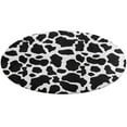 thumbnail image 5 of Cow Print&nbsp;black White Round Carpet Circle Rug Outdoor Patio Area Rug Washable Large Area Rugs Hallway Room Decor Fitness Mats, 5 of 8