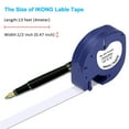 thumbnail image 4 of Hiipoo Label Tape Compatible with Dymo LetraTag, Works with LT-100H, LT-100T, QX50, 91330, 91331 (1/2 Inch x 13 Feet), 6-Pack, Black on White Refill Roll, 4 of 6