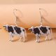 thumbnail image 3 of 2 pares de pendientes colgantes de vaca de dibujos animados de acrílico divertidos únicos lindos y elegantes pendientes de gancho de gota de animales lecheros conjuntos de regalos 5*3,4 CM negro marr, 3 of 5