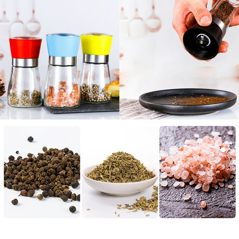 Salt and Pepper Grinders Refillable Stainless Steel Pepper Shakers