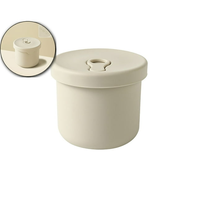 Dvruxg Silicone Food Storage Container - Airtight Leakproof Lid Bowl with Lid for Lunch Box(White)