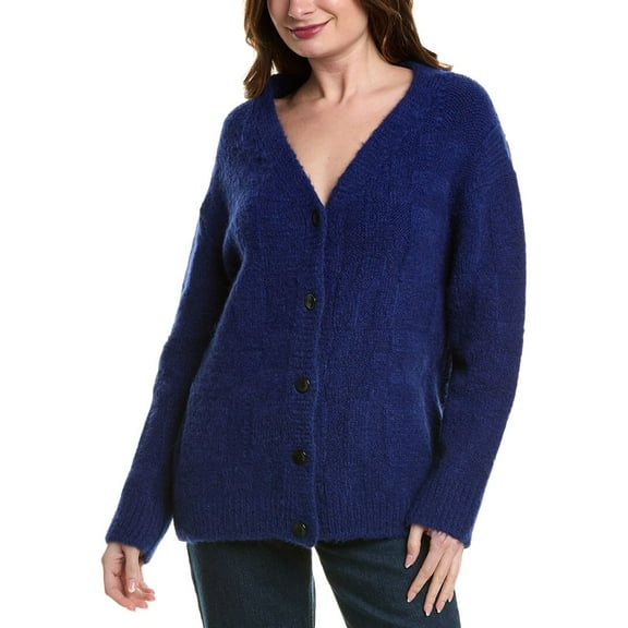 Proenza Schouler White Label womens  Alana Alpaca & Wool-Blend Cardigan, m, Blue