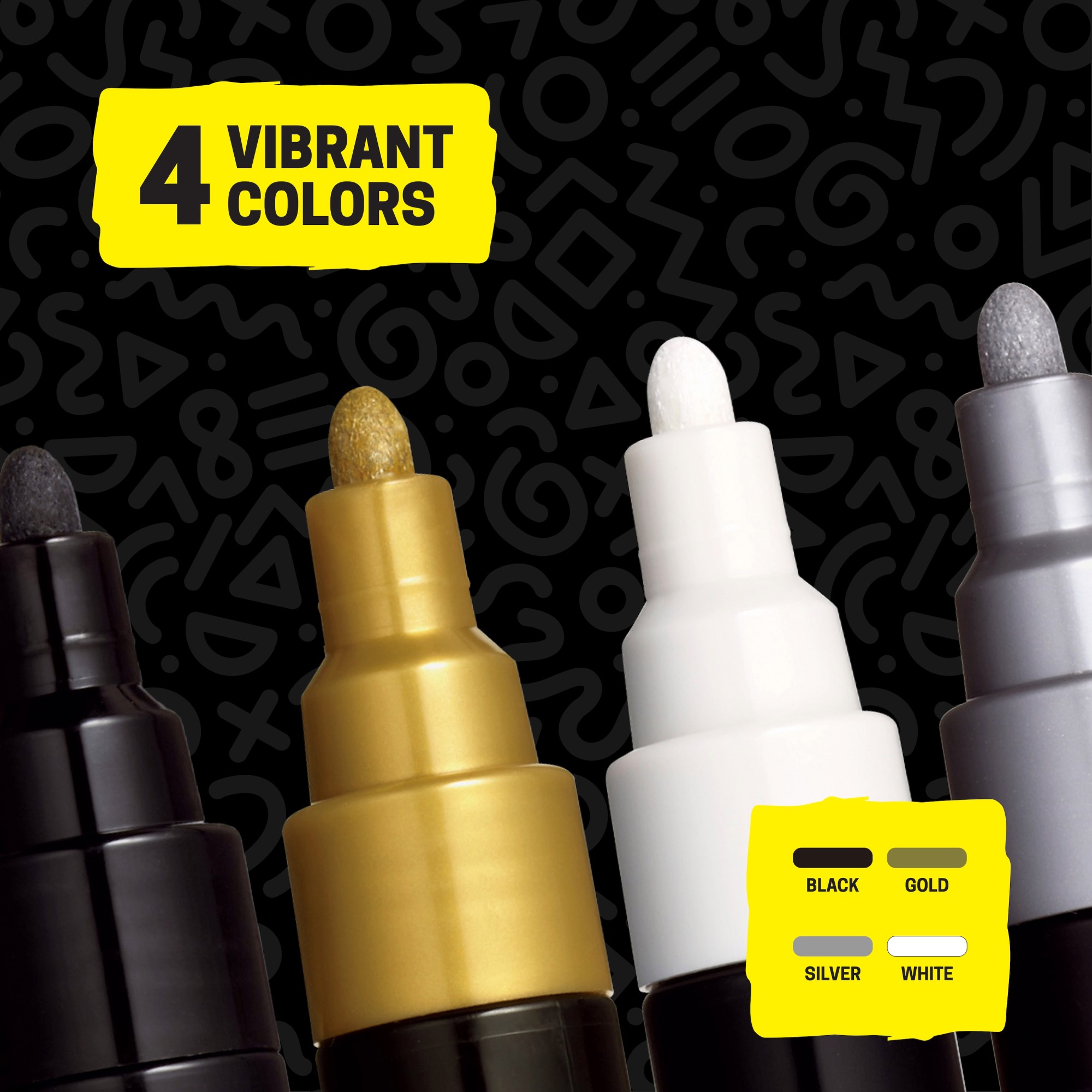 uni POSCA Paint Markers PC-5M, 1.8-2.5mm, 4-Count photo 7
