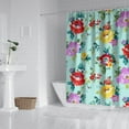 thumbnail image 3 of Waterproof Pioneer Shower Curtain 84x72 Inch Polyester Unique Colorful Floral Shower Curtain for Bathroom Hotel Home Decor with 12 Plastic Hooks, 3 of 5