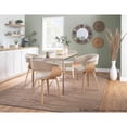 thumbnail image 5 of Lumisource Vintage Mod Mid-Century Modern Dining/Accent Chair in Natural Wood and Cream Fabric, 5 of 13