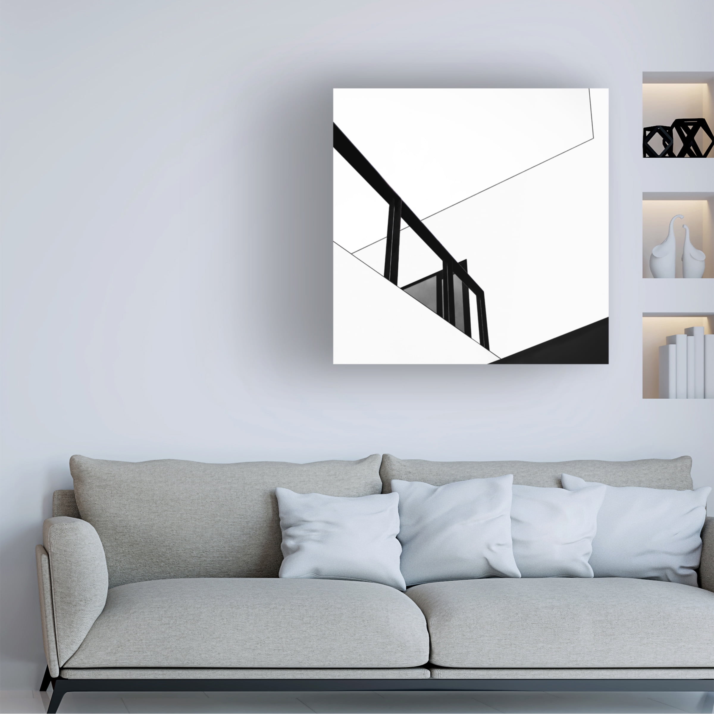 Gilbert Claes 'The Railing' Canvas Art