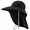 Black, variant on Waterproof Breathable Outdoor Sun Hat for Men with 50+ UPF Protection Safari Cap Wide Brim Fishing Hat with Neck Flap