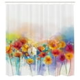 thumbnail image 3 of Ambesonne Floral Shower Curtain, Gerbera Flower Bouquet, 69"Wx70"L, Red Orange, 3 of 5