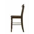 thumbnail image 4 of 2pcs Walnut Counter Height Stools With Cross Back Design - Dining Chairs Offering Comfortable Scooped Seat And Footrest (2) Style A Well-scooped For Enhanced Comfort, 4 of 6