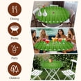 thumbnail image 7 of Rugby Sport Round Tablecloth, Fitted Table Cover with Elastic for 45"-54" Round Tables, American Football Field Stadium Table Cloth Outdoor Indoor Dinning Party Waterproof Tablecloths, 7 of 7